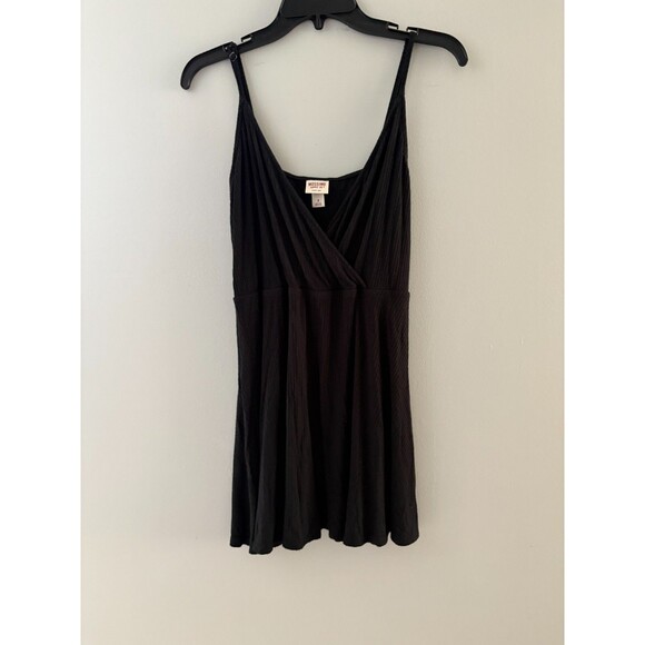 Y2K Mossimo Tank Dress Sz S Black Tunic Babydoll Dark Fairy Twilight Ribbed Soft - Picture 14 of 14